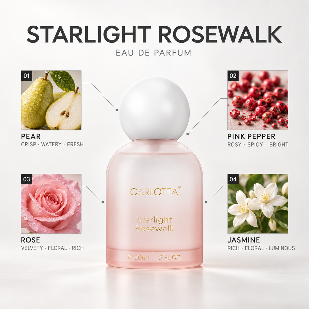 ZUOFUN Perfume Carlotta Starlight Rosewalk Eau de Parfum bottle and packaging