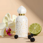 Floral fruity perfume with peach and citrus notes, fresh and elegant fragrance