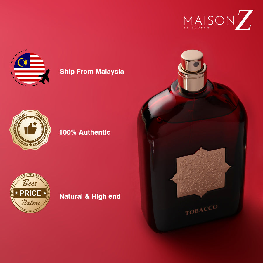 Premium tobacco fragrance with long lasting scent and high quality ingredients