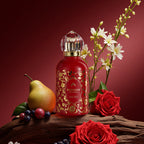 Floral fruity perfume with rose and grapefruit notes, romantic and sensual scent