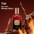 Warm spicy tobacco perfume with woody and smoky notes, rich and masculine scent