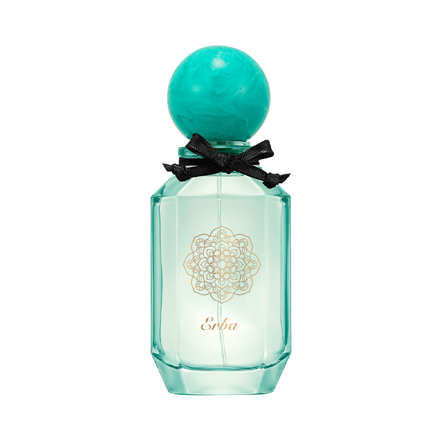 Erba fruity citrus perfume bottle with orange and bergamot notes, fresh and sweet fragrance