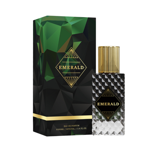 ZUOFUN Maison Z Emerald perfume bottle with packaging isolated on transparent background