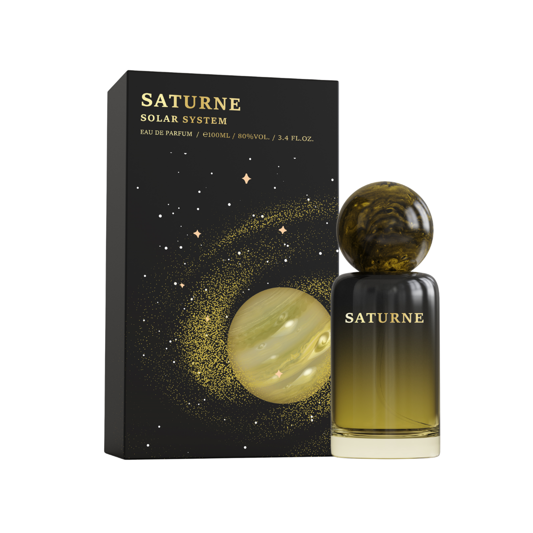 ZUOFUN Maison Z Saturne perfume bottle with packaging isolated on transparent background