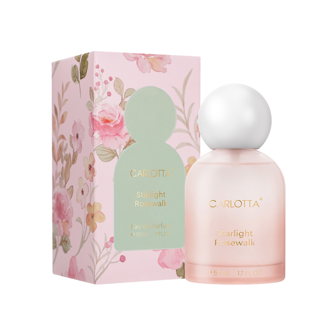 ZUOFUN Starlight Rosewalk perfume bottle with packaging isolated on transparent background