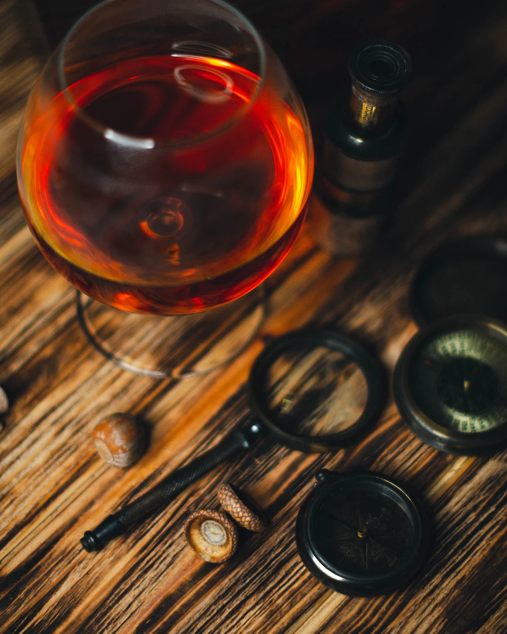 Cognac warmth reflecting Maison Z  Empire Rouge